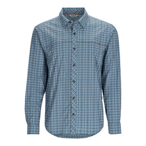 Simms Stone Cold Long Sleeve Shirt Men's in Midnight Plaid
